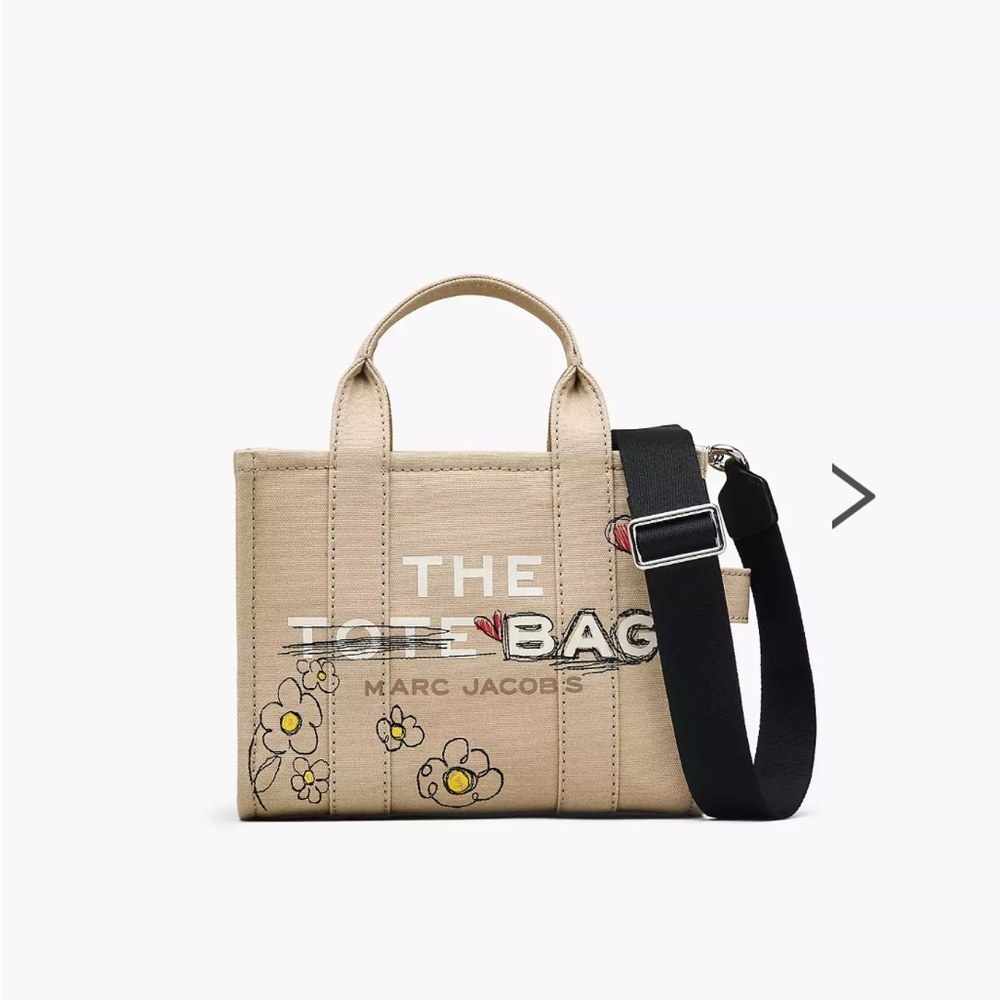 NWT Marc Jacobs Doodle Daisy Tote Bag Small Beige